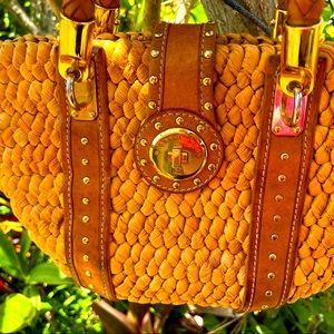 Authentic Michael KORS Santorini RAFIA Straw bag